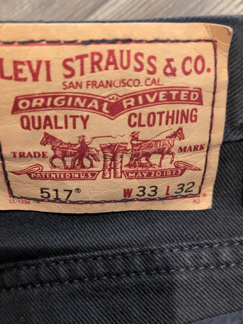 Levi's Black Jeans Bootcut 517 33x32 - Picture 4 of 6